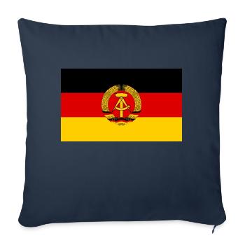 Drapeau de la RDA - Housse de coussin décorative 45 x 45 cm - bleu marine - Devant
