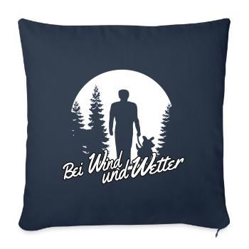 In wind and weather Gassi 1 - Sofa pillowcase 17,3'' x 17,3'' (45 x 45 cm) - navy - Front