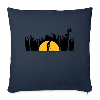 Vacances jouer au golf - Housse de coussin décorative 45 x 45 cm - bleu marine - Devant