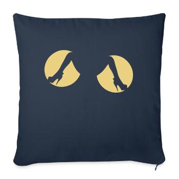 Legs SHirt. - Sofa pillowcase 17,3'' x 17,3'' (45 x 45 cm) - navy - Front