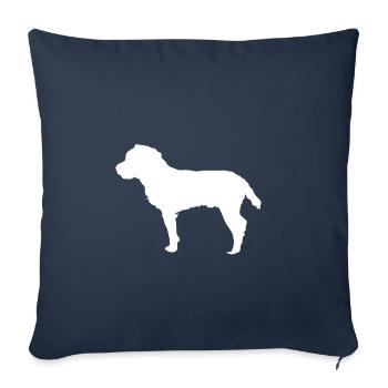 Chasseurs - Terriers de chasse allemands - Housse de coussin décorative 45 x 45 cm - bleu marine - Devant