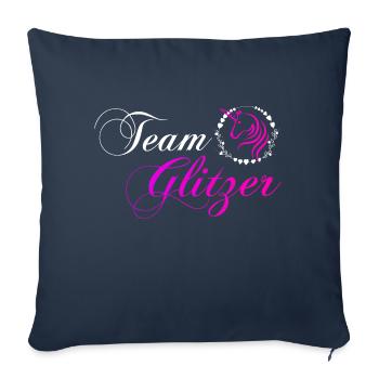 Team Glitzer - Sofakissenbezug 45 x 45 cm - Navy - Vorne