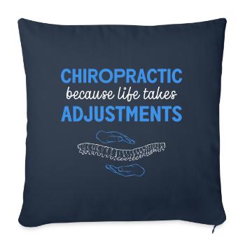 Physiothérapie Physiothérapeute Chiropracteur Chiro - Housse de coussin décorative 45 x 45 cm - bleu marine - Devant