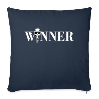 Winner Spermien - Sofakissenbezug 45 x 45 cm - Navy - Vorne
