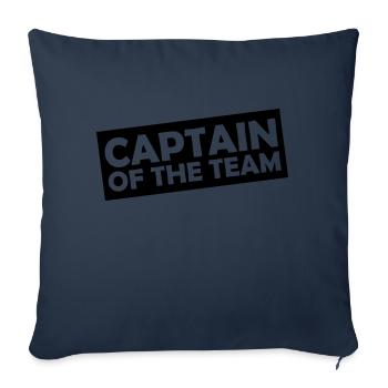 Capitaine de l’équipe - Housse de coussin décorative 45 x 45 cm - bleu marine - Devant