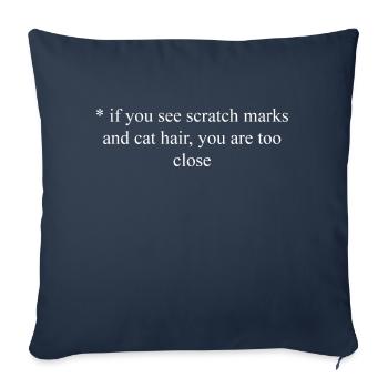 Propriétaire de chat Motif Cats Fan Propriétaire de chat - Housse de coussin décorative 45 x 45 cm - bleu marine - Devant