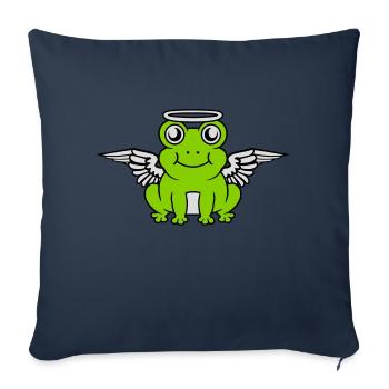 Halo Wings Frog Angel - Sofa pillowcase 17,3'' x 17,3'' (45 x 45 cm) - navy - Front