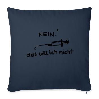Impfung, nein danke - Sofakissenbezug 45 x 45 cm - Navy - Vorne