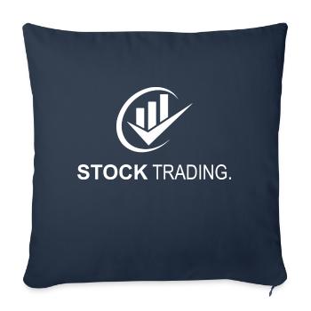 Bitcoin Trading Crypto Stocks - Housse de coussin décorative 45 x 45 cm - bleu marine - Devant