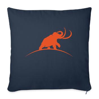 Bruissements de mammouth - Housse de coussin décorative 45 x 45 cm - bleu marine - Devant