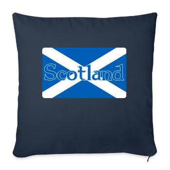 Scotland Flag with text on top - Sofa pillowcase 17,3'' x 17,3'' (45 x 45 cm) - navy - Front