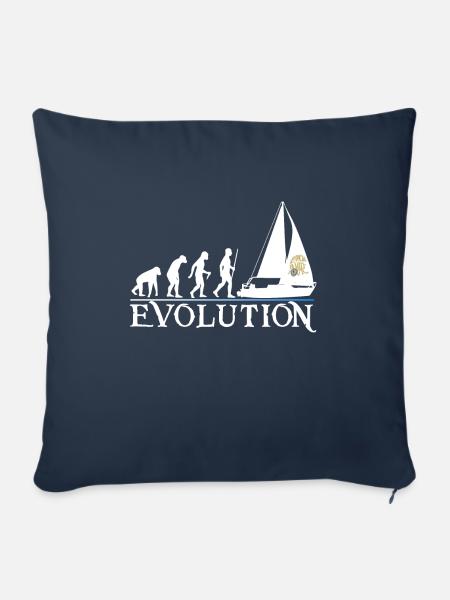 Evolution weiße Ausführung - Sofakissenbezug 45 x 45 cm - Navy
