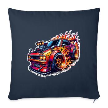 Voiture de sport tuning voiture - Housse de coussin décorative 45 x 45 cm - bleu marine - Devant