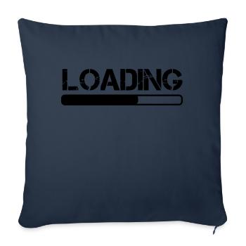 Chargement - Housse de coussin décorative 45 x 45 cm - bleu marine - Devant