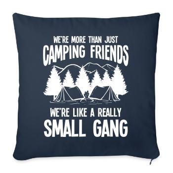 Camping Amis Tentes Camper Camping Camper - Housse de coussin décorative 45 x 45 cm - bleu marine - Devant