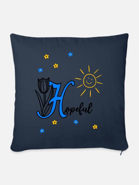 hopeful, christlich - Sofakissenbezug 45 x 45 cm - Navy
