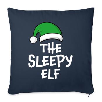 L’elfe endormi - Housse de coussin décorative 45 x 45 cm - bleu marine - Devant