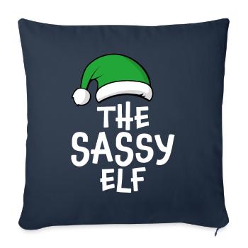 The Sassy Elf - Sofa pillowcase 17,3'' x 17,3'' (45 x 45 cm) - navy - Front