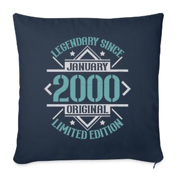 Legendary since January 2000 limited edition - Sofa pillowcase 17,3'' x 17,3'' (45 x 45 cm) - navy - Front