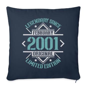 Légendaire depuis Février 2001 édition limitée - Housse de coussin décorative 45 x 45 cm - bleu marine - Devant