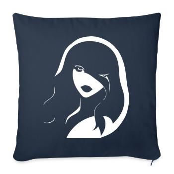 Batcave Girl Dark Fairytale Goth Okkulte Frauen Got - Sofakissenbezug 45 x 45 cm - Navy - Vorne