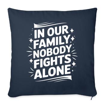 Sensibilisation au cancer Cancer Cancer du sein - Housse de coussin décorative 45 x 45 cm - bleu marine - Devant
