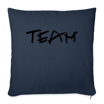 kl_team_vec_1 fr - Housse de coussin décorative 45 x 45 cm - bleu marine - Devant