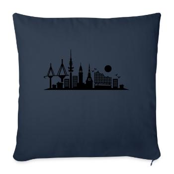 hamburg skyline - Sofakissenbezug 45 x 45 cm - Navy - Vorne