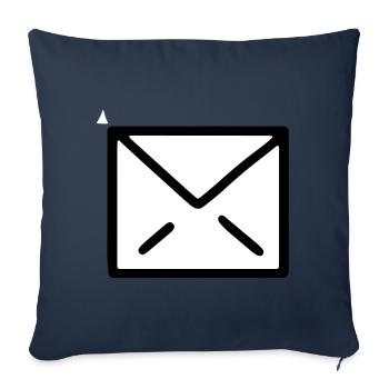 Letter letter symbol letter icon envelope message - Sofa pillowcase 17,3'' x 17,3'' (45 x 45 cm) - navy - Front