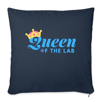 QUEEN OF THE LAB - MEDICAL LAB SCIENTIST - Sofa pillowcase 17,3'' x 17,3'' (45 x 45 cm) - navy - Front