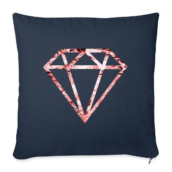 pink diamond - Sofa pillowcase 17,3'' x 17,3'' (45 x 45 cm) - navy - Front