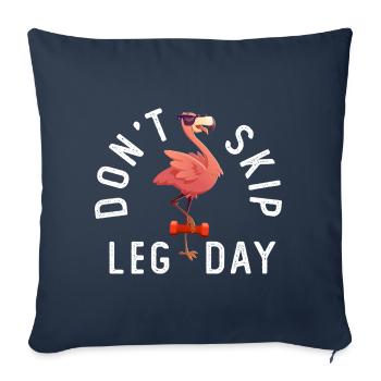 Ne sautez pas la journée des jambes - Housse de coussin décorative 45 x 45 cm - bleu marine - Devant