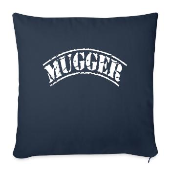 bandit agresseur voleur ghetto gangster combat de rue - Housse de coussin décorative 45 x 45 cm - bleu marine - Devant