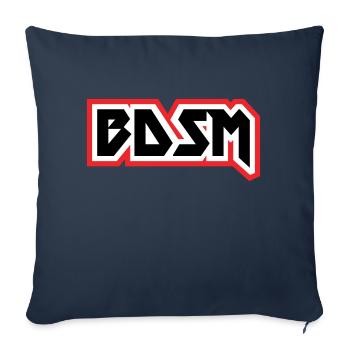 bdsm - Housse de coussin décorative 45 x 45 cm - bleu marine - Devant