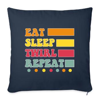 Bâton Twirling Staff Juggling Gymnastics with Staff - Sofa pillowcase 17,3'' x 17,3'' (45 x 45 cm) - navy - Front