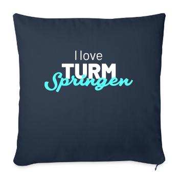 i love turmspringen - Sofakissenbezug 45 x 45 cm - Navy - Vorne