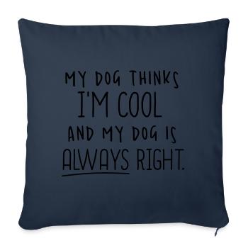 Hund cool - Sofakissenbezug 45 x 45 cm - Navy - Vorne