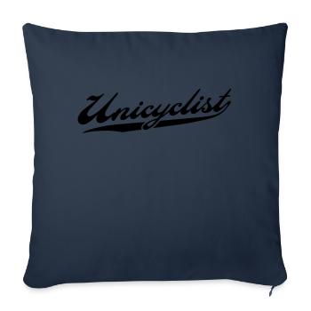 unicyclist - Sofa pillowcase 17,3'' x 17,3'' (45 x 45 cm) - navy - Front