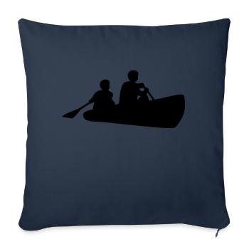 canoe canoeing - Sofa pillowcase 17,3'' x 17,3'' (45 x 45 cm) - navy - Front