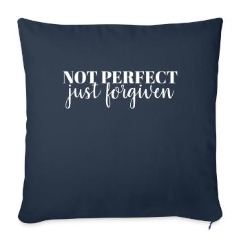 Not Perfect Just Forgiven - Christian - Sofa pillowcase 17,3'' x 17,3'' (45 x 45 cm) - navy - Front