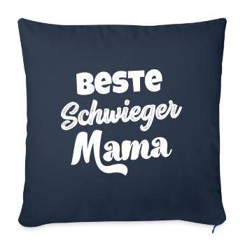 Beste Schwiegermama Schwiegermutter Heirat - Sofakissenbezug 45 x 45 cm - Navy - Vorne