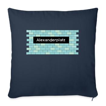 U-Bahnhof Alexanderplatz - Sofakissenbezug 45 x 45 cm - Navy - Vorne