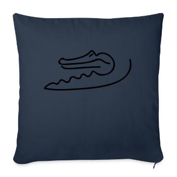 Alligator Line Art - Minimalist - Sofa pillowcase 17,3'' x 17,3'' (45 x 45 cm) - navy - Front