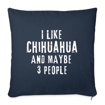 Chihuahua - Sofa pillowcase 17,3'' x 17,3'' (45 x 45 cm) - navy - Front