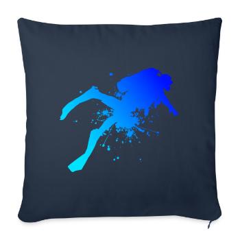 Diver Women Divers Scuba Divers Diving - Sofa pillowcase 17,3'' x 17,3'' (45 x 45 cm) - navy - Front