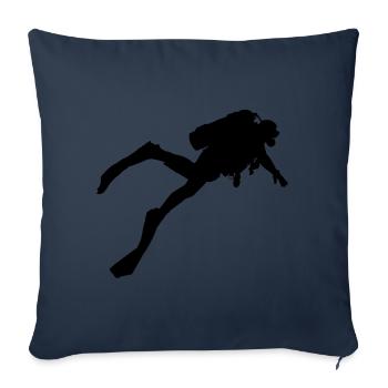 Diver Scuba Divers Divers Scuba Diving - Sofa pillowcase 17,3'' x 17,3'' (45 x 45 cm) - navy - Front