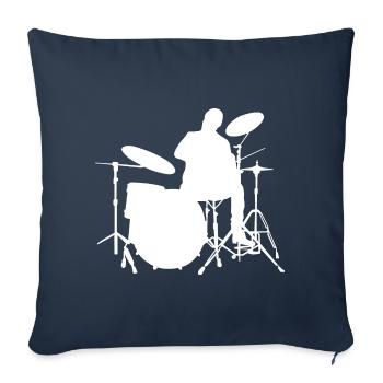 Percussionist Ladies Men Drummer Drummer - Sofa pillowcase 17,3'' x 17,3'' (45 x 45 cm) - navy - Front