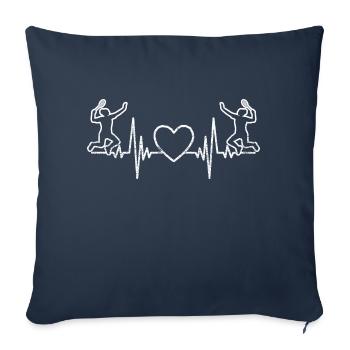 Joueuse de badminton Filles Badminton Badminton - Housse de coussin décorative 45 x 45 cm - bleu marine - Devant