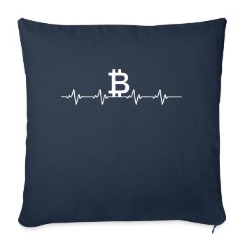 Bitcoin is alive - Sofa pillowcase 17,3'' x 17,3'' (45 x 45 cm) - navy - Front