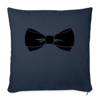 Schleife - Sofakissenbezug 45 x 45 cm - Navy - Vorne